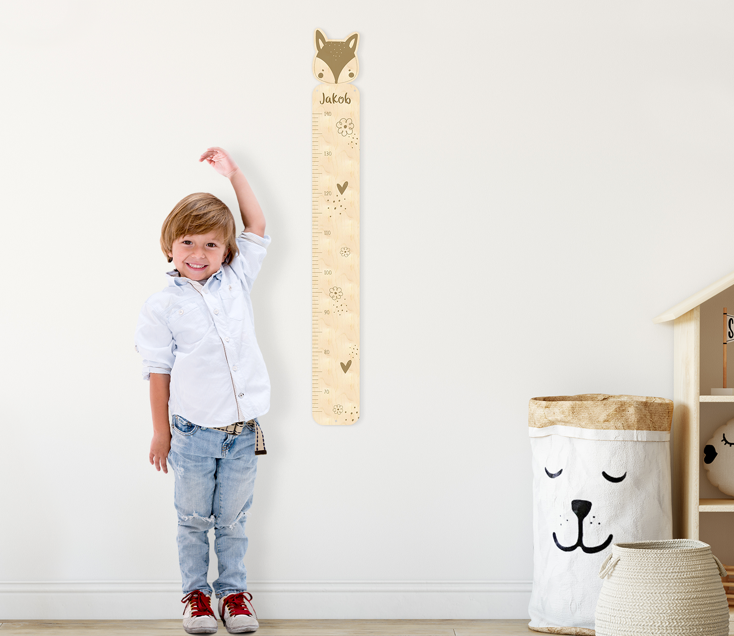 Messlatte Babyfuchs im Kinderzimmer