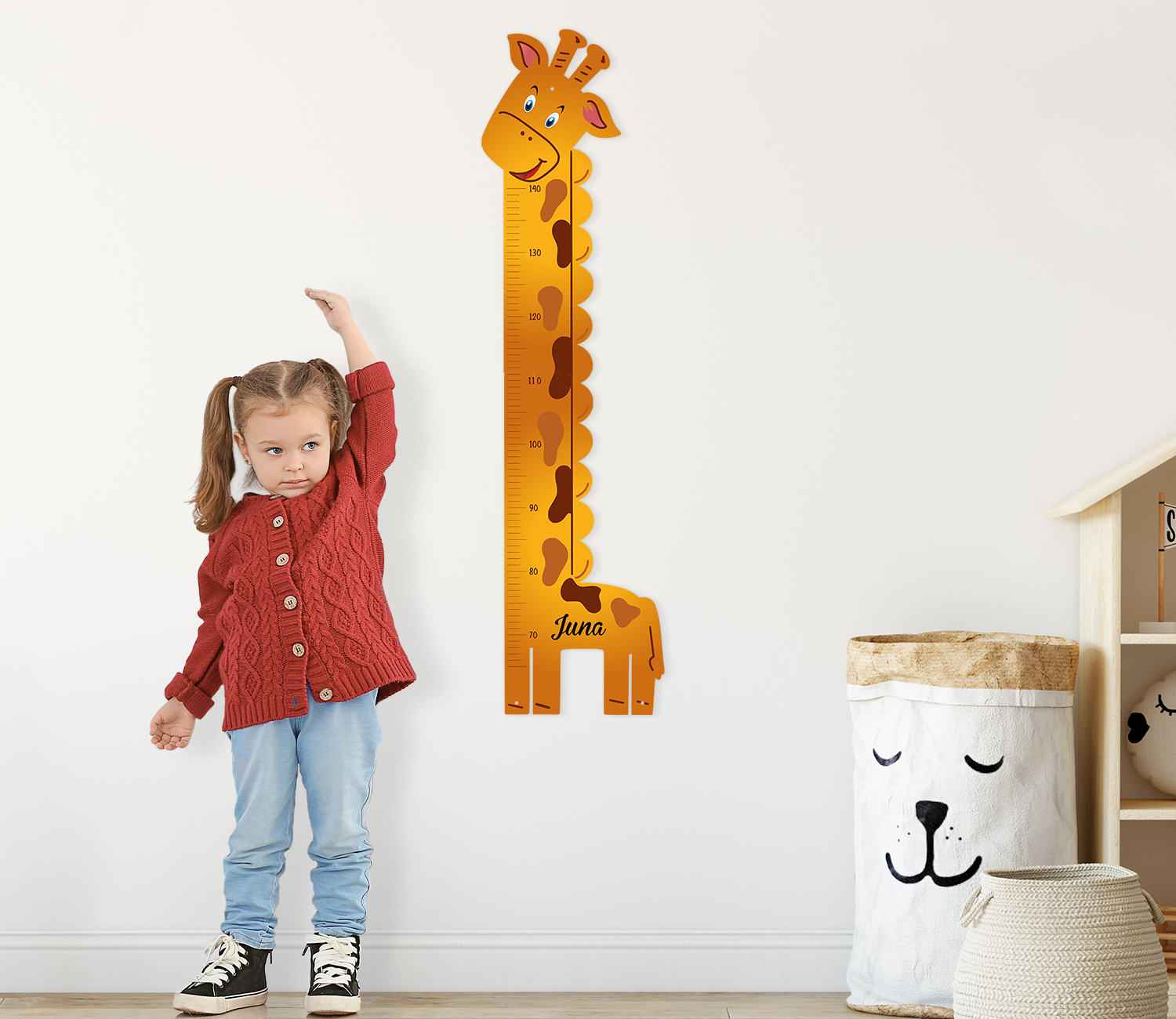 Messlatte Giraffe im Kinderzimmer